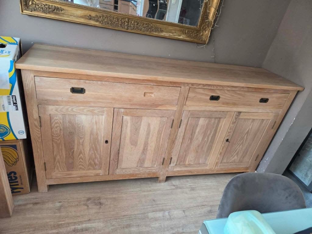 eiken dressoir + tafel, Ophalen, Zo goed als nieuw, Eikenhout