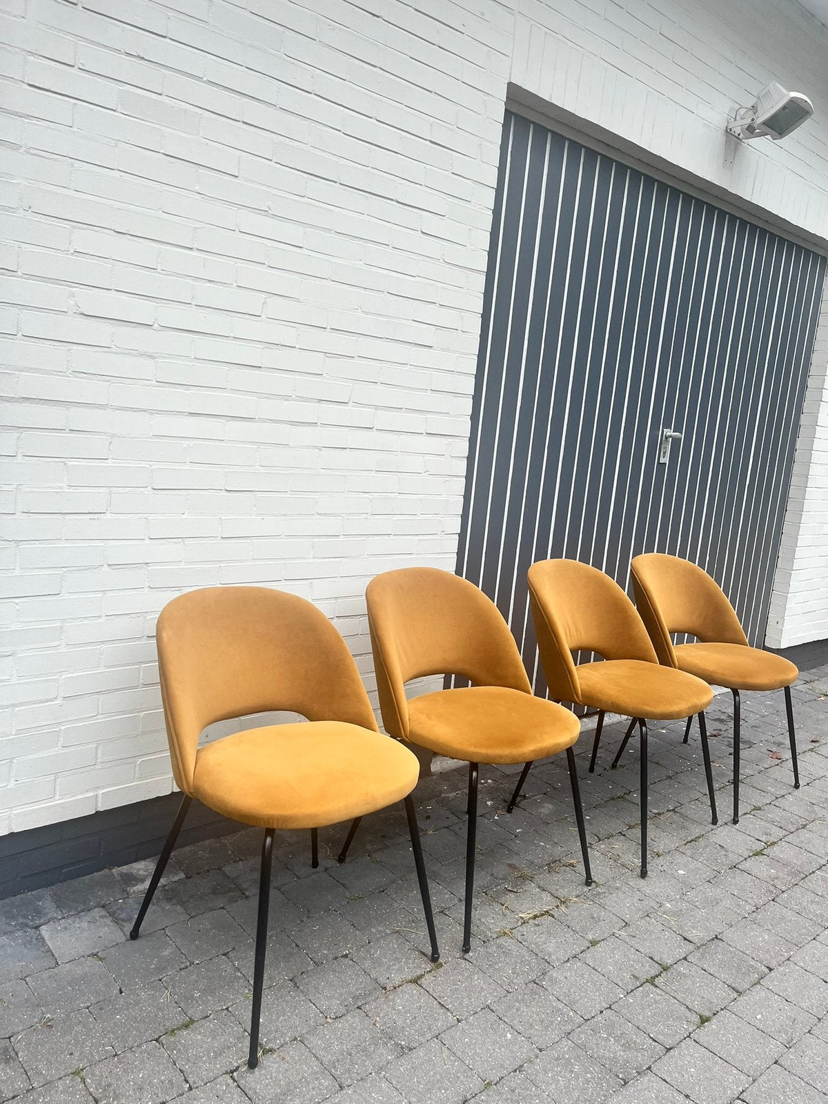 4 eetkamerstoelen, Maison & Meubles, Chaises, Autres couleurs, Enlèvement, Utilisé, Quatre