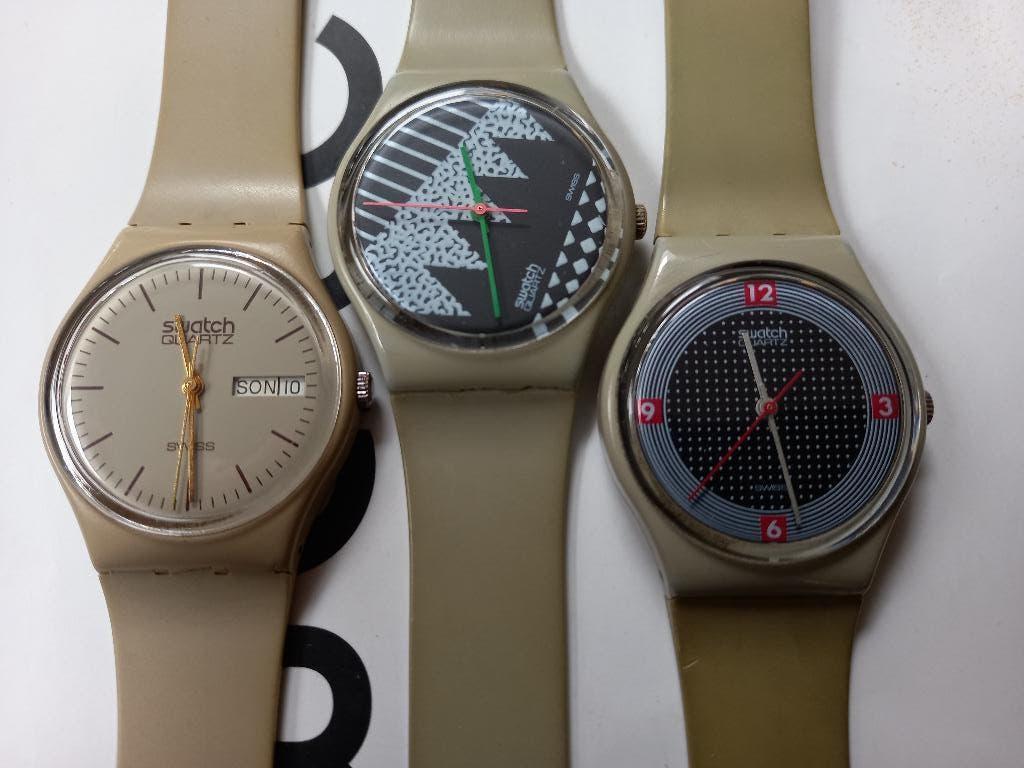 Montres Swatch GT702 + Grey Memphis, Handtassen en Accessoires, Horloges | Antiek, Overige merken, Overige materialen, Polshorloge
