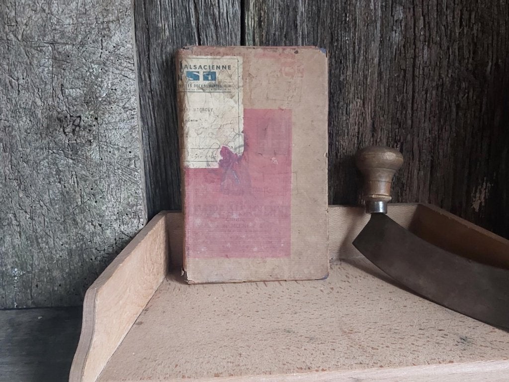 Oud frans kookboek Patisserie ALSA  originele verzendlabel, Antiek en Kunst, Ophalen of Verzenden