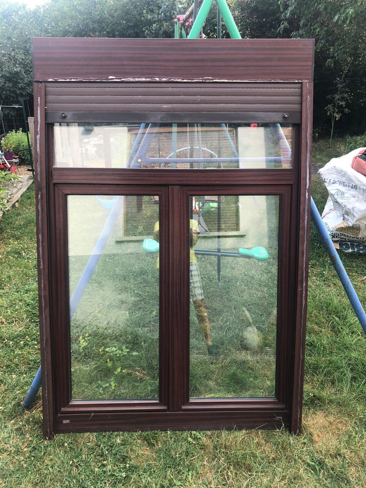Fenêtre avec volet intégré, Bricolage & Construction, Vitres, Châssis & Fenêtres, Double vitrage, 160 cm ou plus, Fenêtre de façade ou Vitre