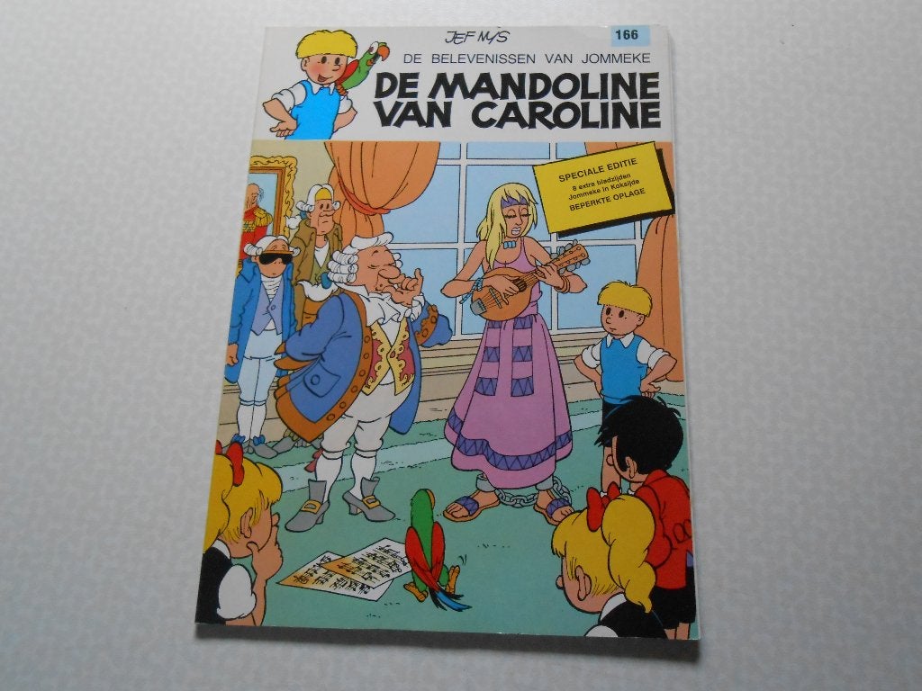 Jommeke 166 De mandoline van Caroline 1992 1 ste druk., Boeken, Eén stripboek, Nieuw, Jef Nys., Ophalen of Verzenden