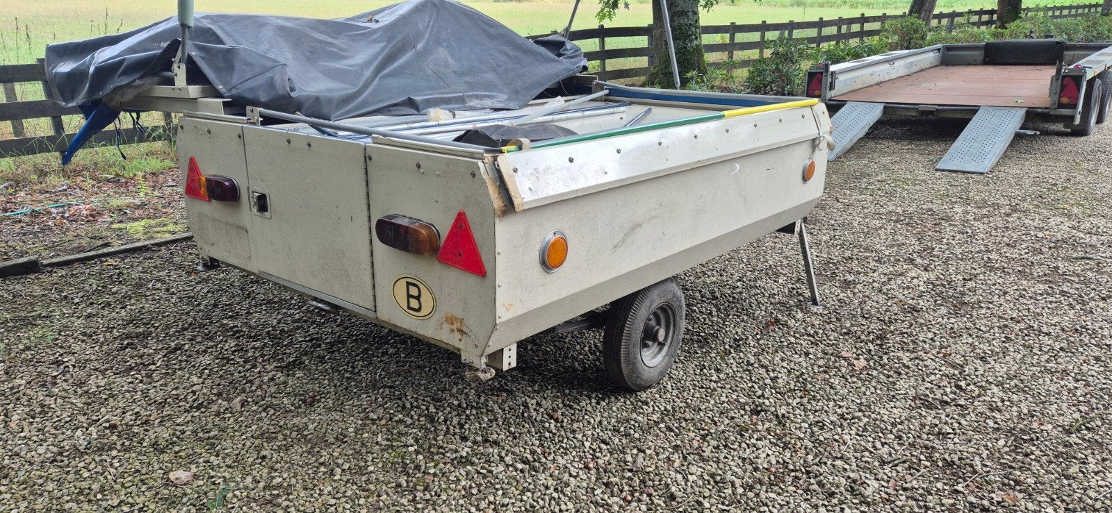 aanhangwagen met plooitent, Caravans en Kamperen, Vouwwagens, Ophalen