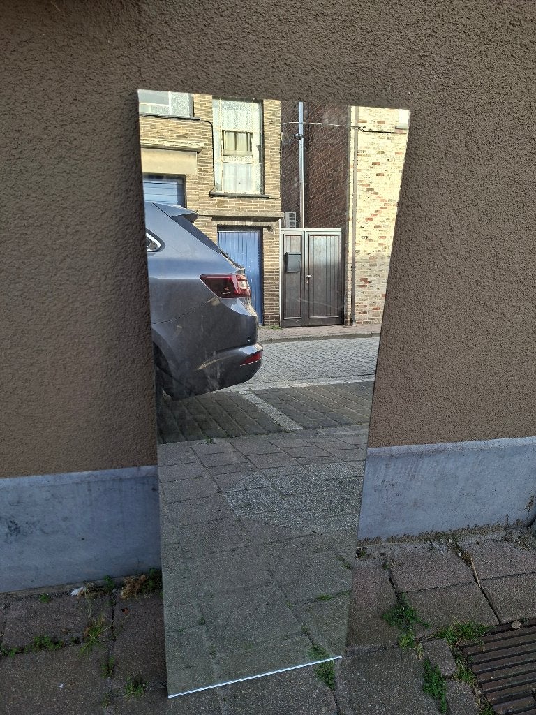 Miroir en verre 34 cm par 88 cm, Maison & Meubles, Moins de 100 cm, Enlèvement, Utilisé, Rectangulaire