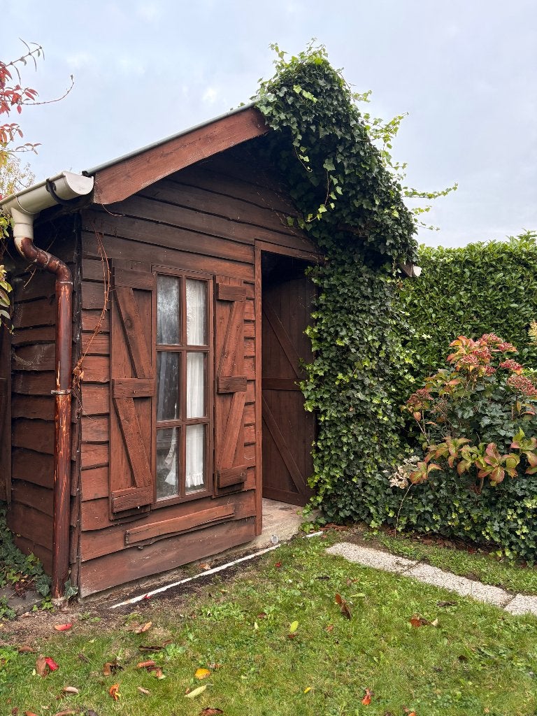Tuinhuis - gratis op te halen (zelf afbreken), Jardin & Terrasse, 2 fenêtres, Enlèvement, Utilisé, Abri de jardin