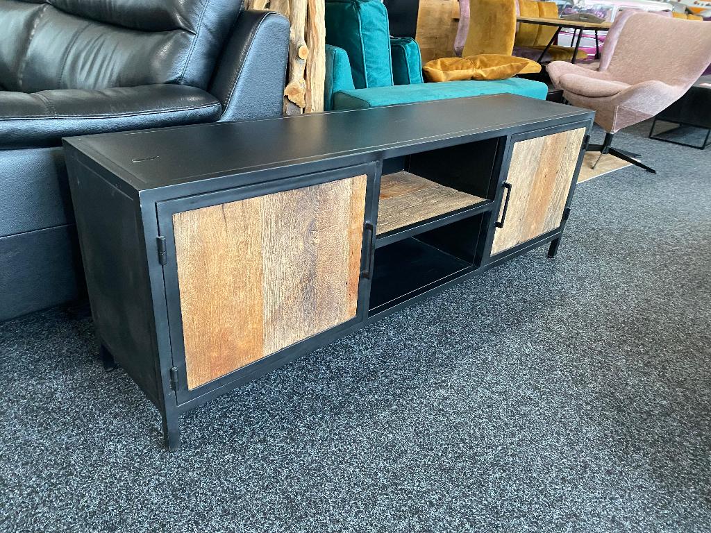NIEUWE STOCK, TV kast zwart staal in div afmetingen, Enlèvement, Neuf, Autres matériaux, 150 à 200 cm