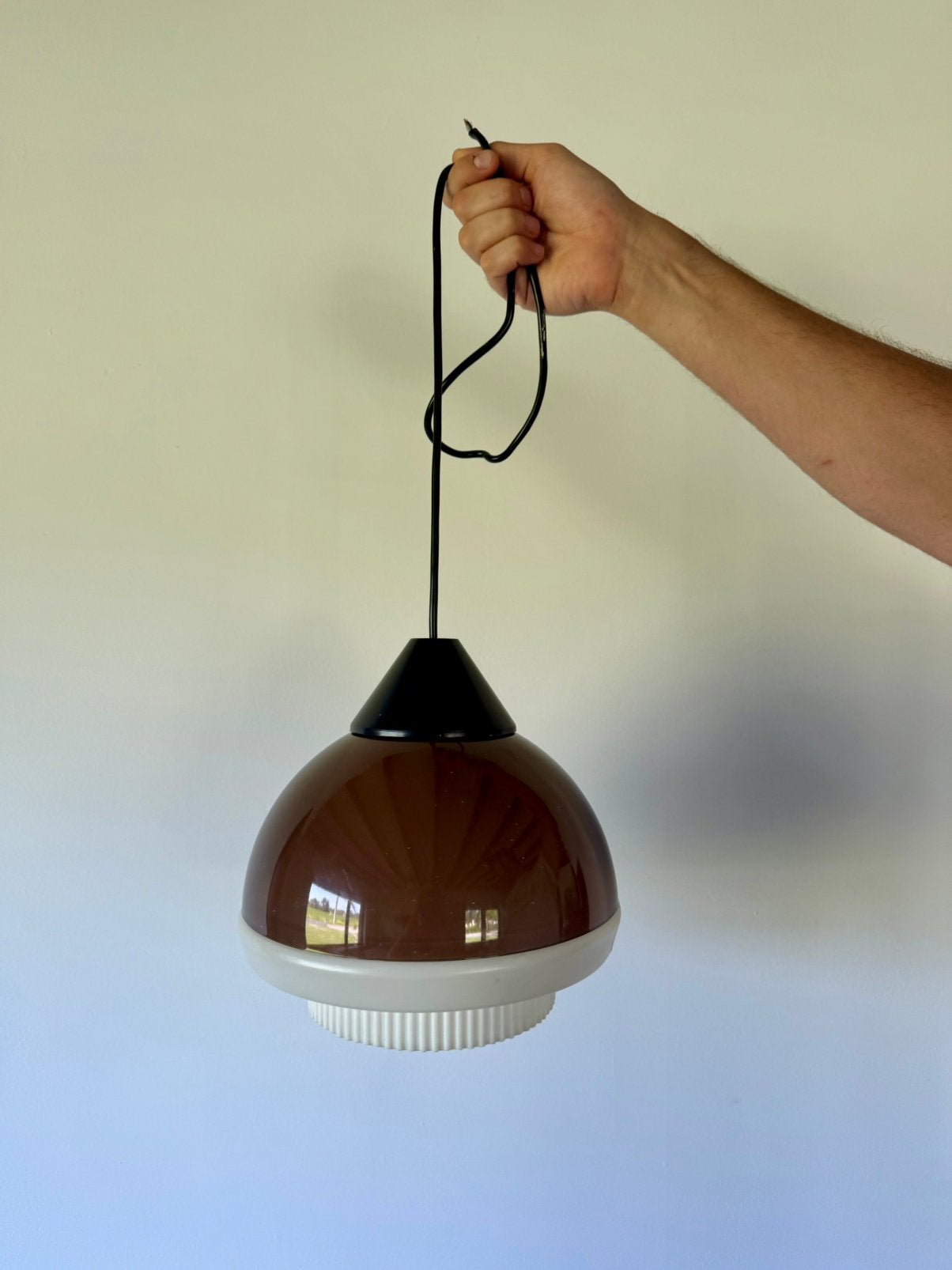 Vintage spage age ufo lamp jaren 70, Huis en Inrichting, Ophalen, Gebruikt, Kunststof