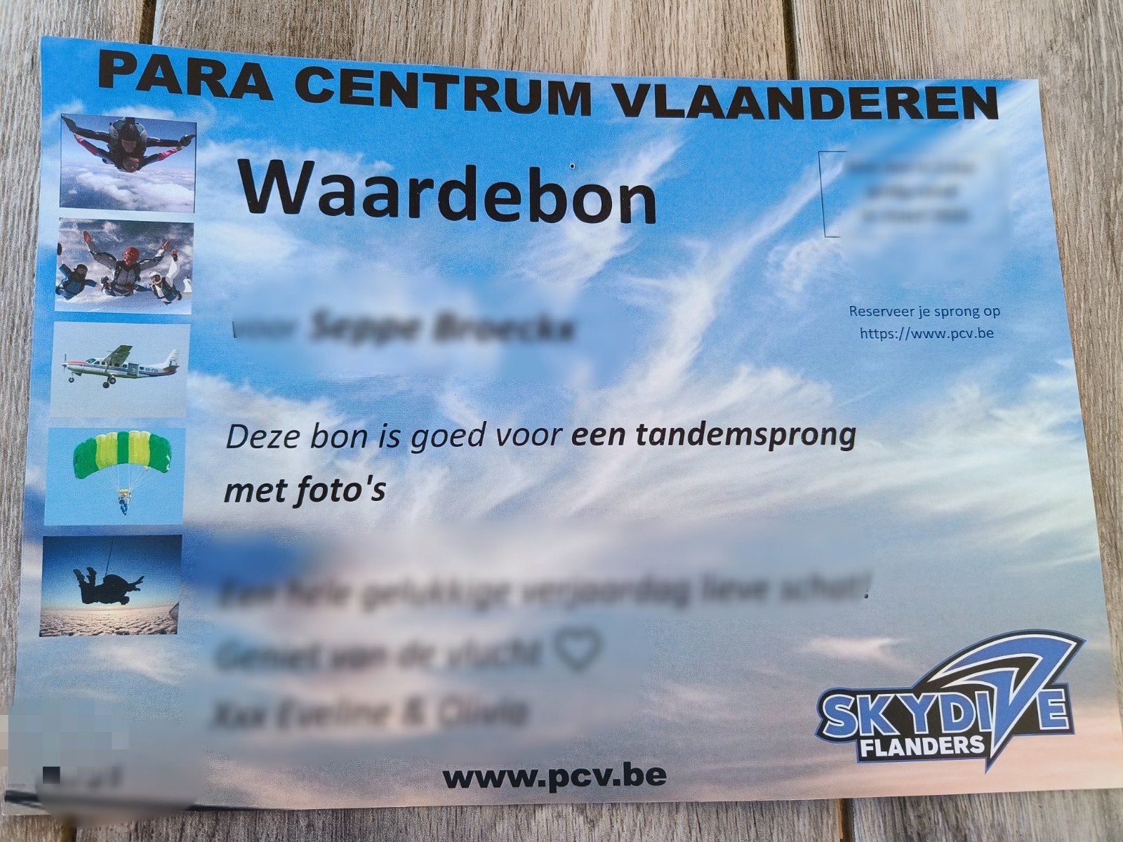 skydive tandemsprong