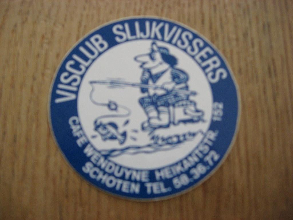 Visclub Slijkvissers Schoten Sticker, Ophalen of Verzenden, Nieuw, Bedrijf of Vereniging
