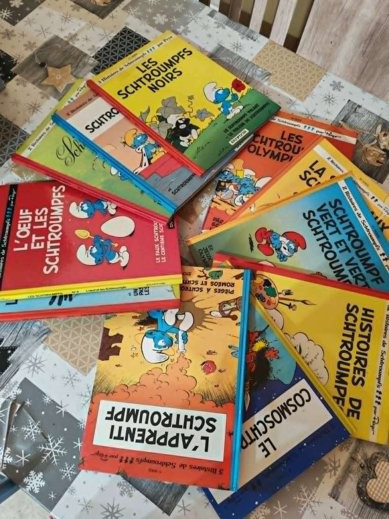 Lot de 9 BD Les Schtroumpfs - Peyo - Éditions Dupuis, Enlèvement, Utilisé, Peyo