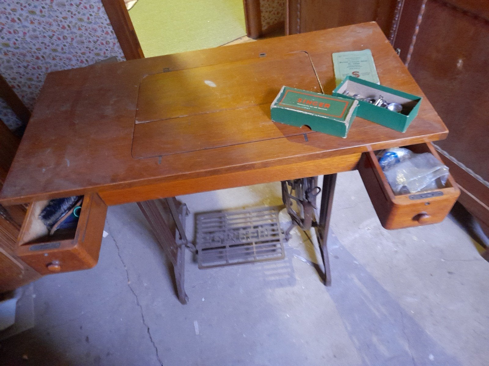 machine a coudre, Ophalen