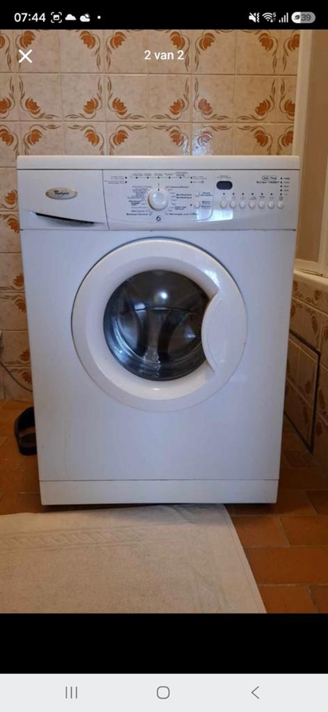 Wasmachine Whirlpool, Ophalen