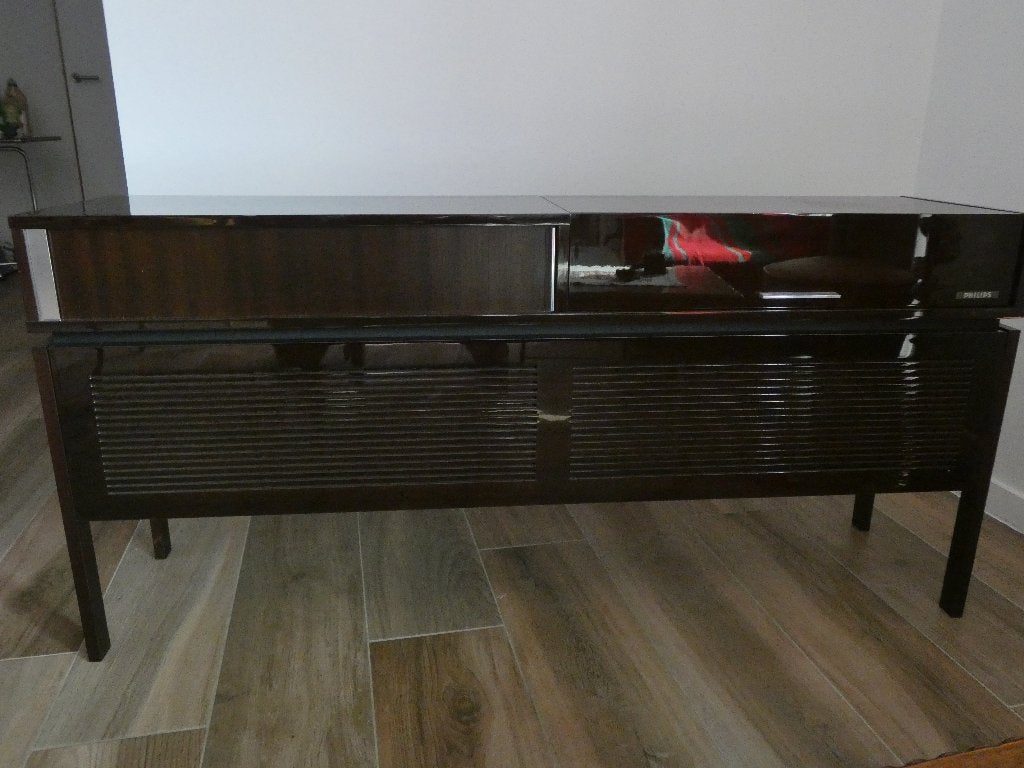 Retro vintage radiokast met platenspeler - Philips, Audio, Tv en Foto, Ophalen, Niet werkend, Platenspeler, Philips