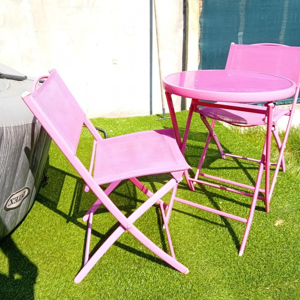 A SAISIR meuble jardin rose pliables