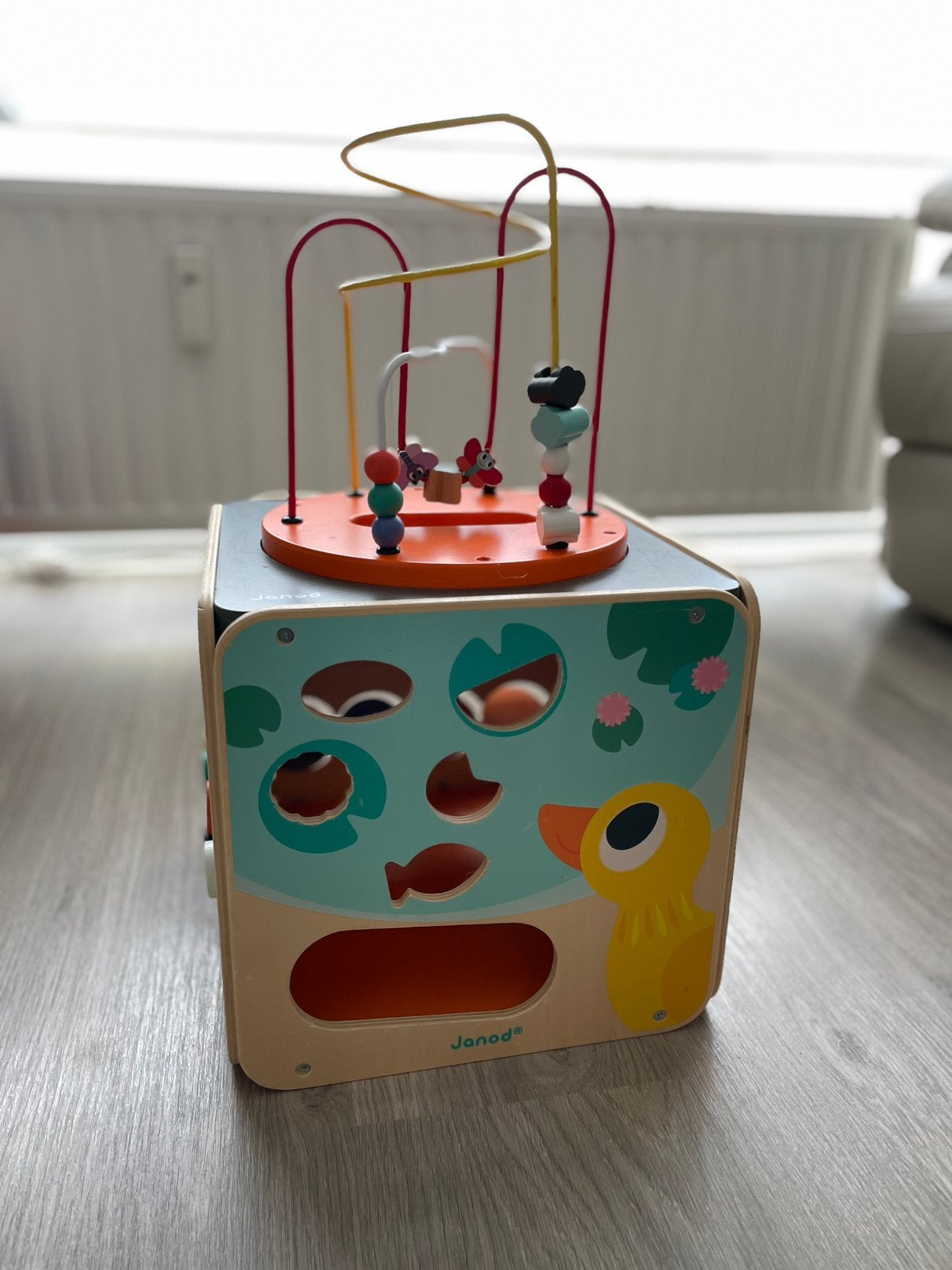 JANOD gigantische houten Maxi looping activiteitenkubus, Ophalen, Gebruikt, Overige typen, Met geluid