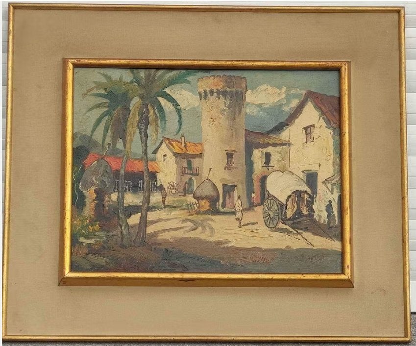 huile sur toile signe jose camps, Enlèvement ou Envoi, Toile