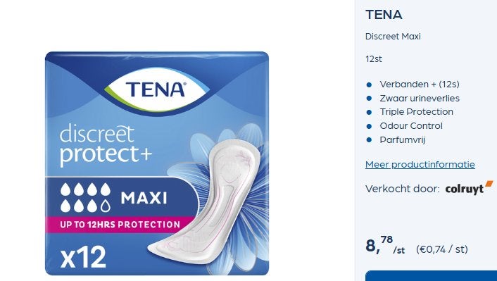 TENA Discreet Maxi : 15 paquets, Enlèvement, Neuf