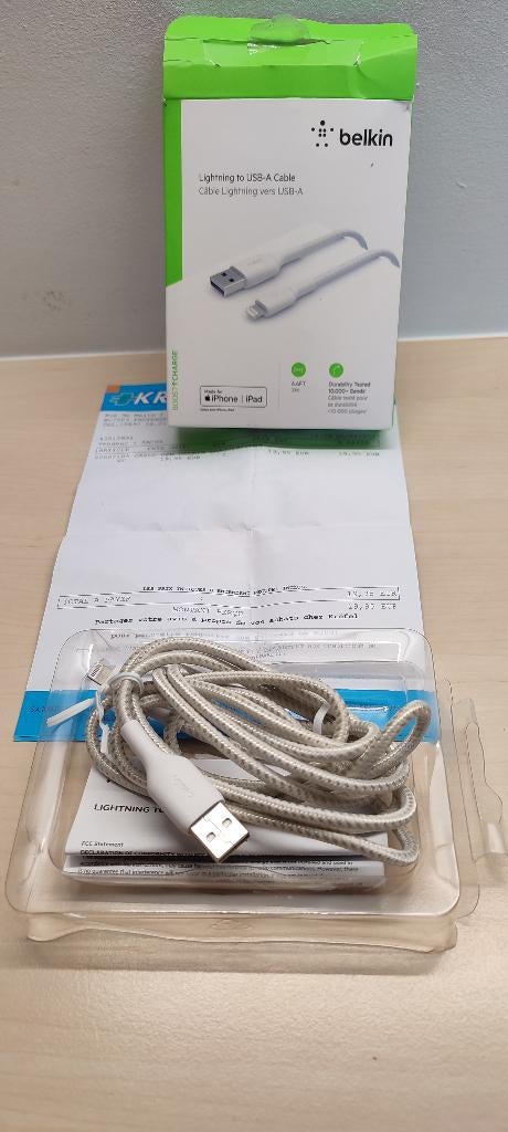 Cable recharge Iphone Ipad, Ophalen of Verzenden, Nieuw