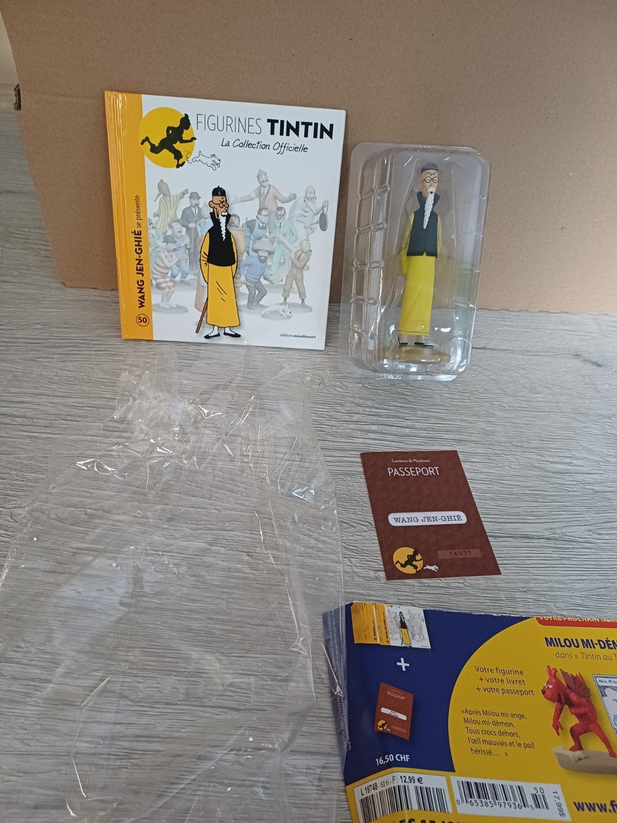 Wang Jen-Ghié 50 Kuifje figuur, Ophalen of Verzenden, Kuifje, Zo goed als nieuw, Beeldje of Figuurtje