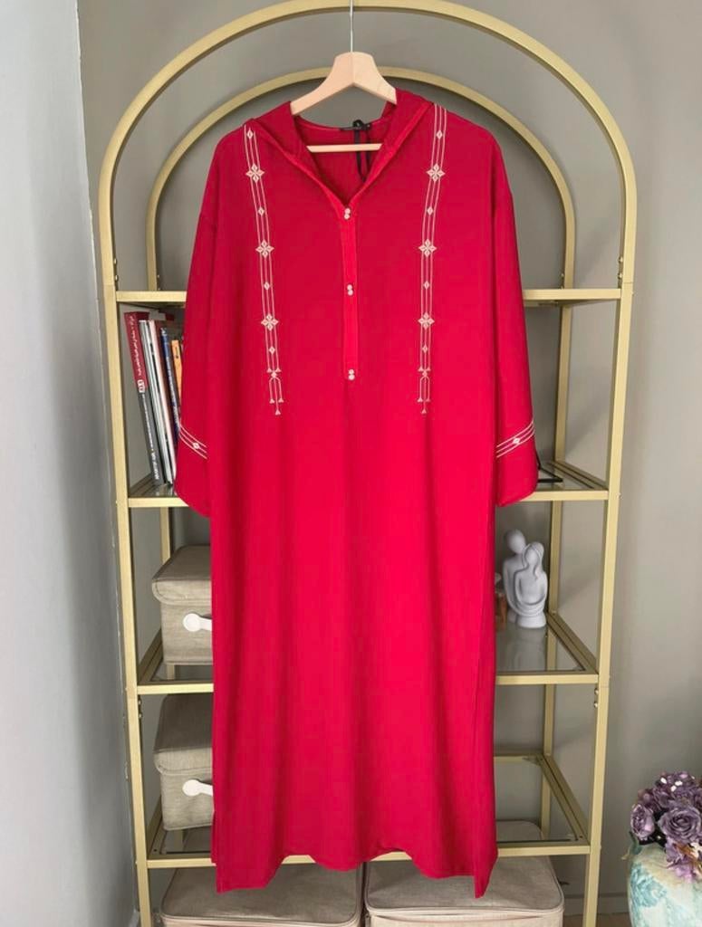 Kleedje djellaba, Rouge, Comme neuf, Enlèvement, Autres types