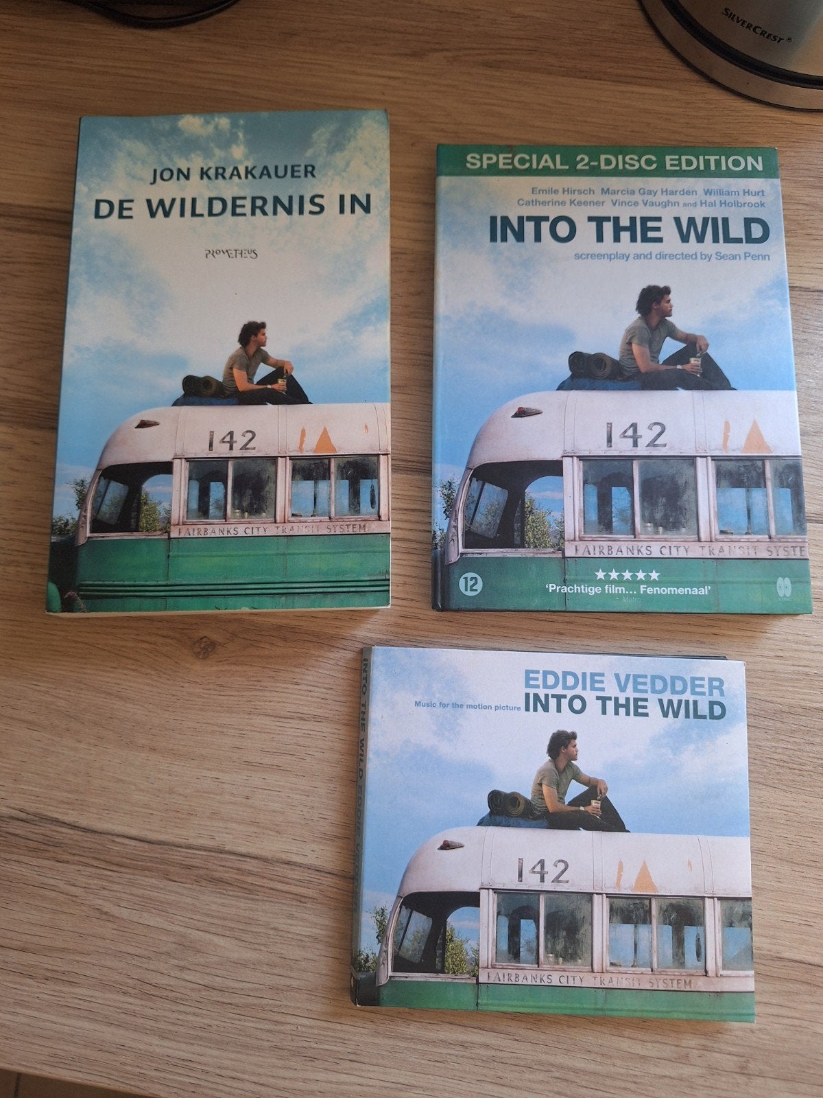 Into the wild set Boek, DVD en CD, Ophalen