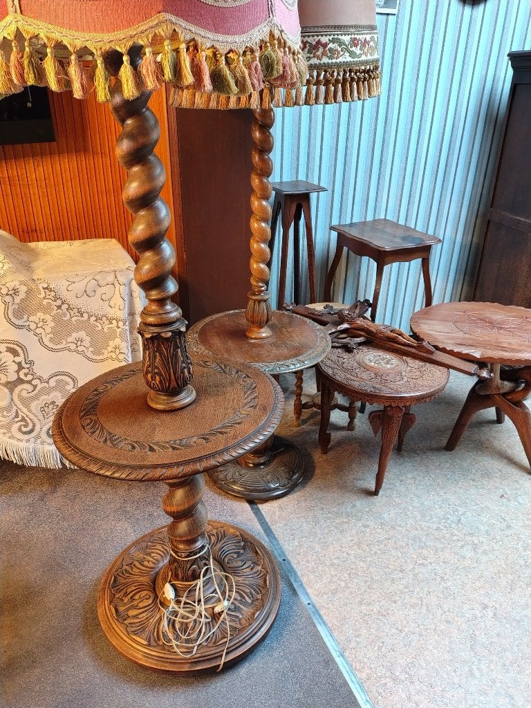 Combinatie houten bijzettafels, Ophalen, Gebruikt, Klassiek, Overige vormen