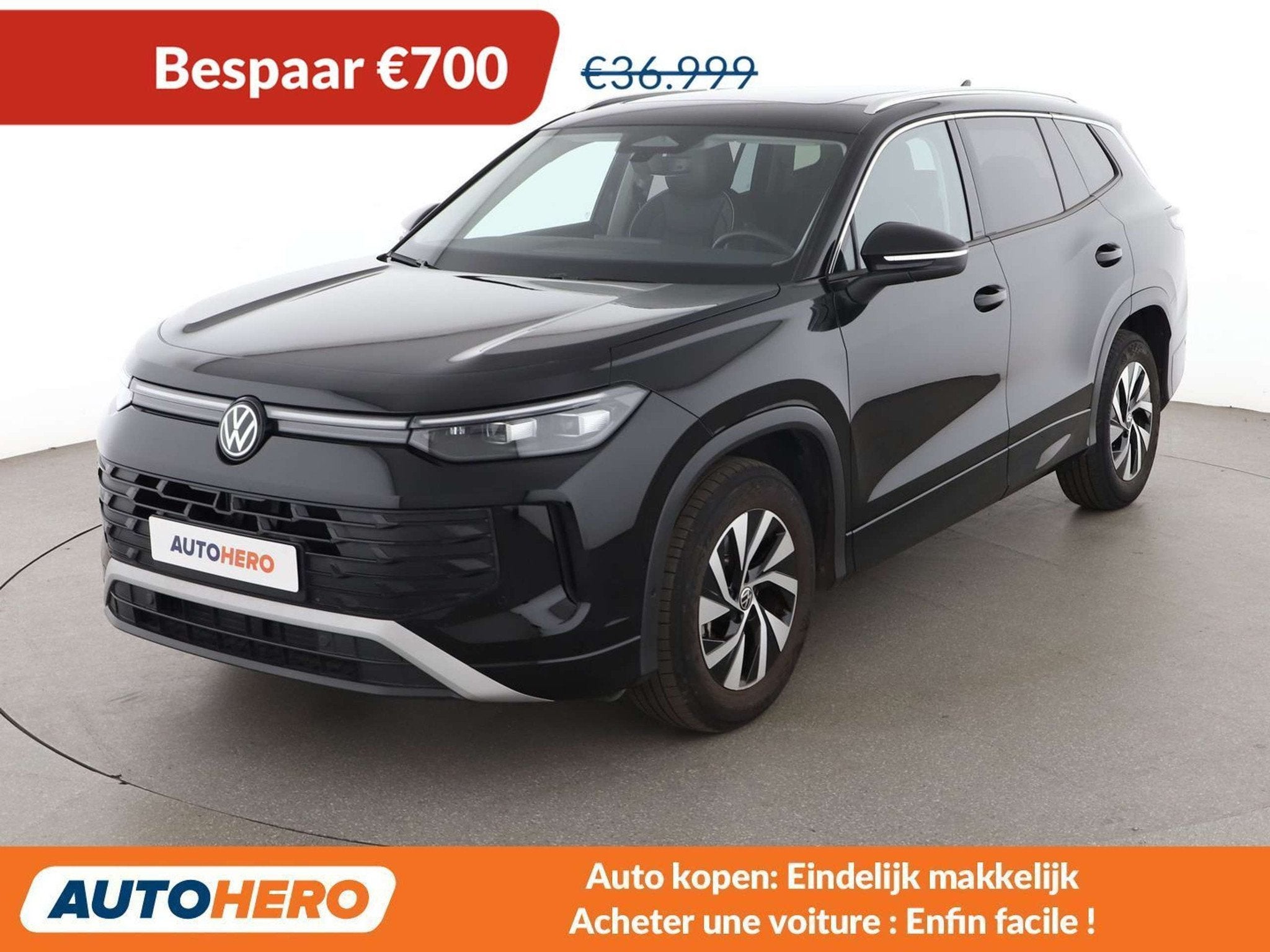 Volkswagen Tayron 1.5 eTSI Life (bj 2025, automaat), Auto's, Zwart, Leder, 5 zetels, 5 deurs