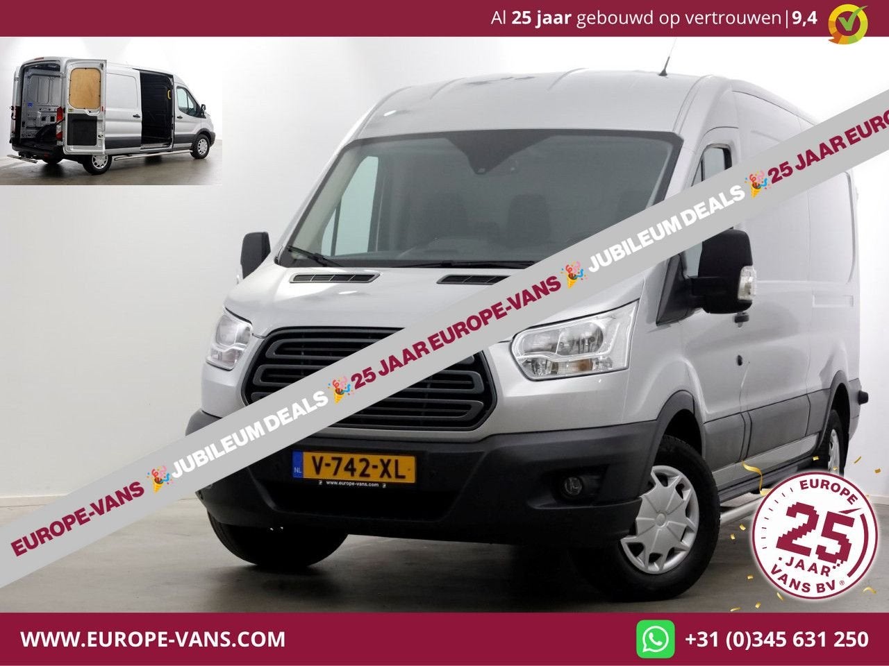 Ford Transit 350 2.0 TDCI 130pk E6 L3H2 Trend Airco/Camera/T, Achat, Entreprise, Electronic Stability Program (ESP), Diesel