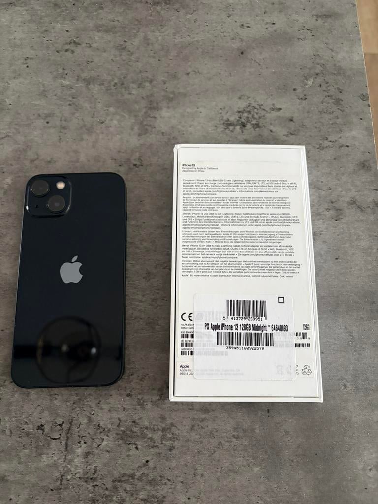 Iphone 13 midnight 128gb, Telecommunicatie, Ophalen, Zo goed als nieuw, IPhone 13