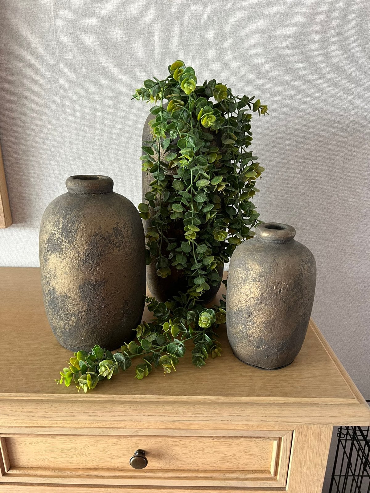 Decoratie vazen, Huis en Inrichting, Ophalen, Zo goed als nieuw, Geschikt voor droogbloemen, Steen/keramiek