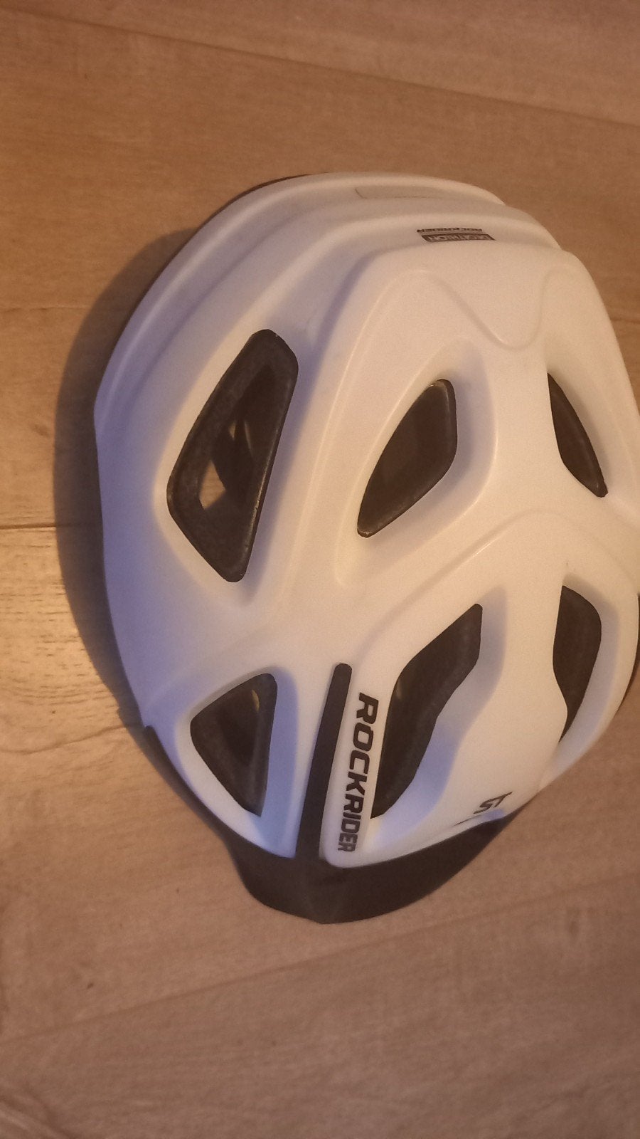 fietshelm Btwin wit, Fietsen en Brommers, Gebruikt, Ophalen of Verzenden, Heer of Dame, L