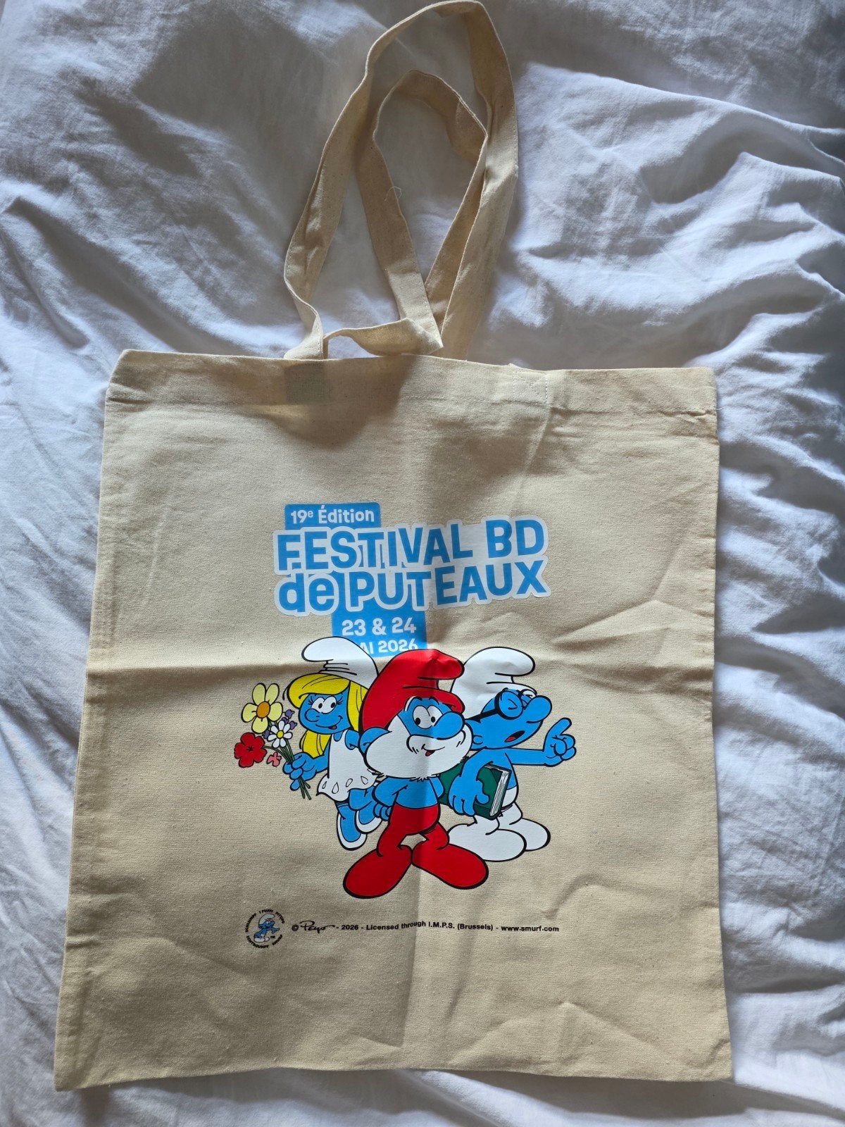 Sac totebag Schtroumpf Festival BD neuf, Verzamelen, Smurfen, Verzenden, Nieuw, Verschillende Smurfen, Overige typen