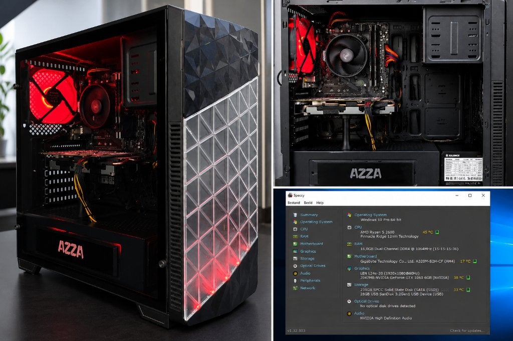 Gaming PC Ryzen 5 2600 | GTX 1060 6GB | 16GB RAM | SSD, Ophalen, AMD Ryzen 5, Gaming, Custom build