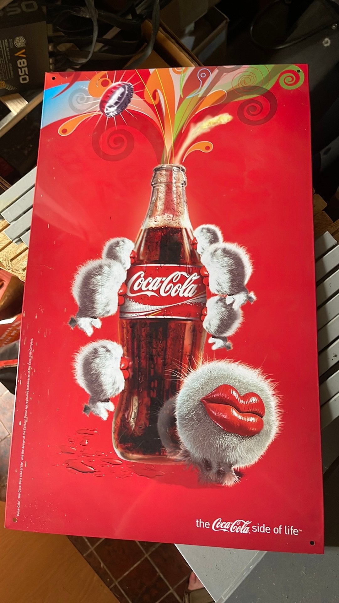 Coca cola reklame bord nieuw, Ophalen of Verzenden, Zo goed als nieuw