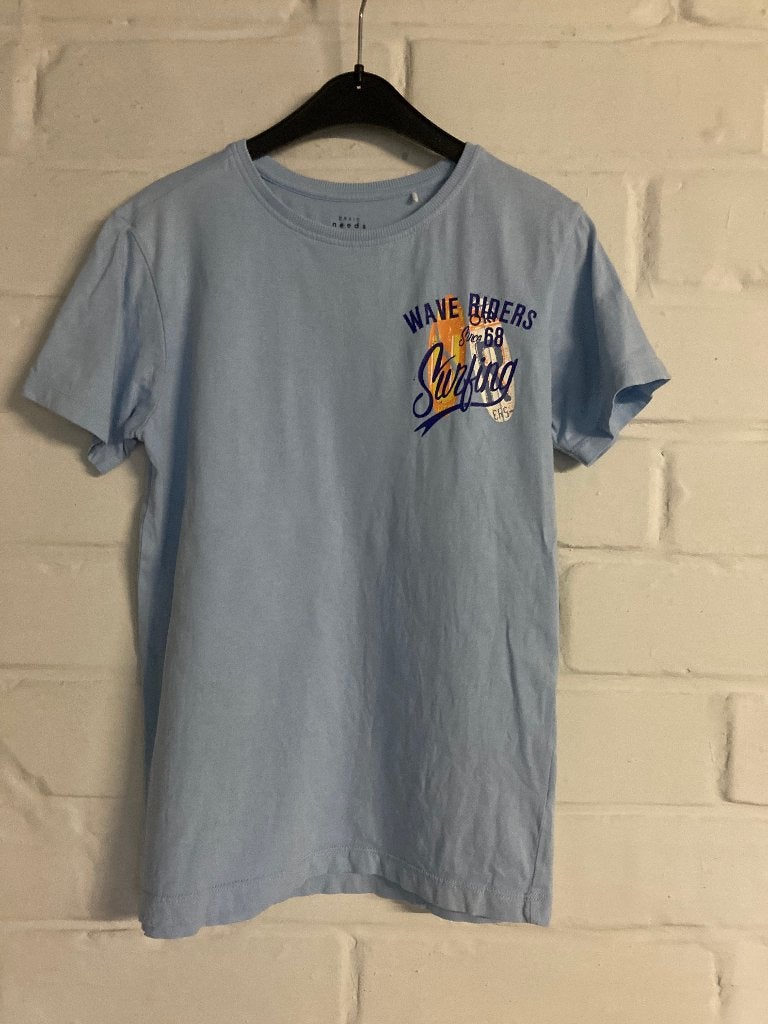 Licht blauw t-shirt, Name It, 146-152, 11-12 jaar, Kinderen en Baby's, Kinderkleding | Maat 146, NAME IT., Trui of Vest, Ophalen of Verzenden