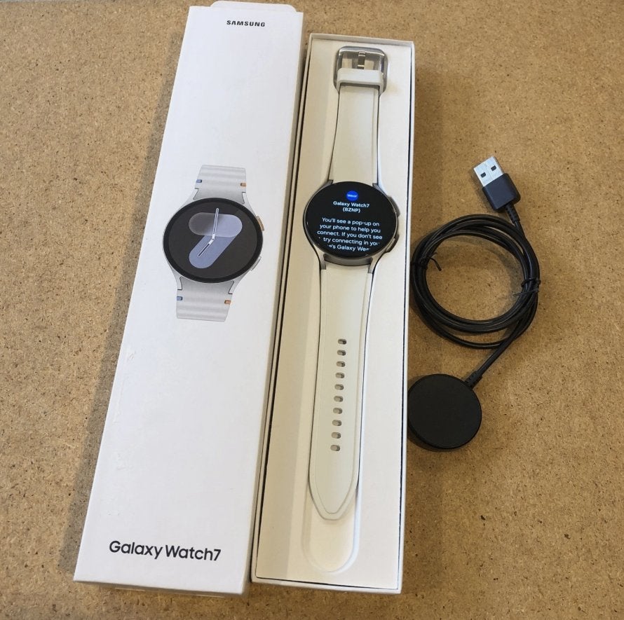 Samsung Galaxy Watch 7 44 mm, Handtassen en Accessoires, Smartwatches, Hoogte, Wit, Ophalen of Verzenden, Zo goed als nieuw