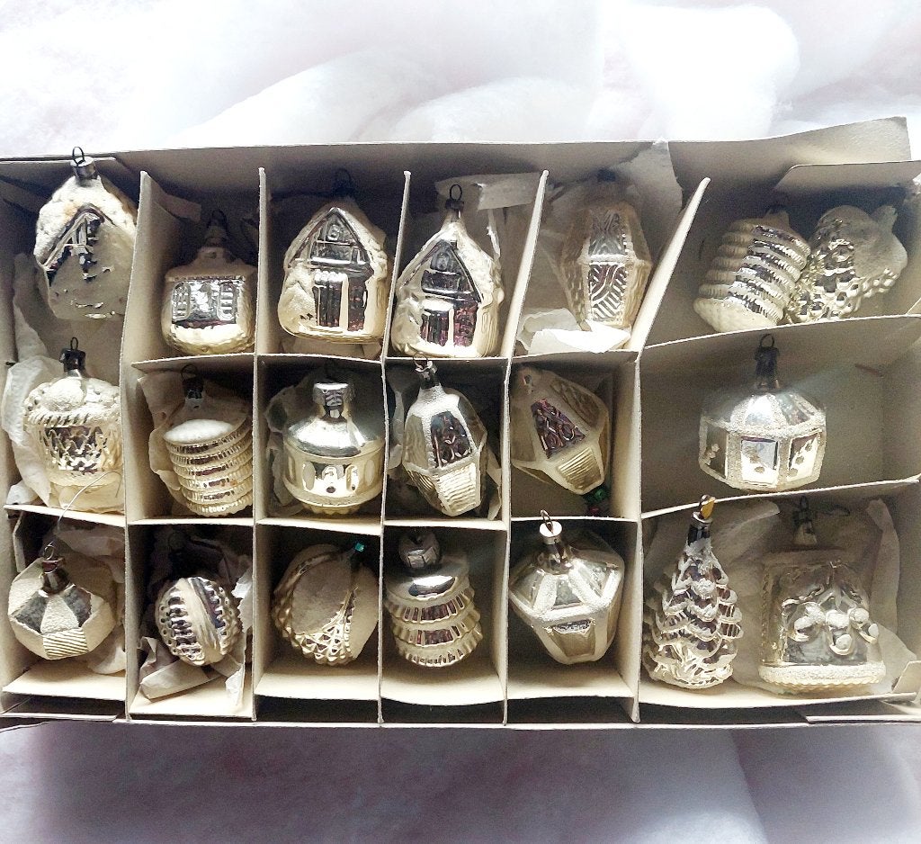 Vintage kerst ornamenten, Ophalen of Verzenden, Gebruikt