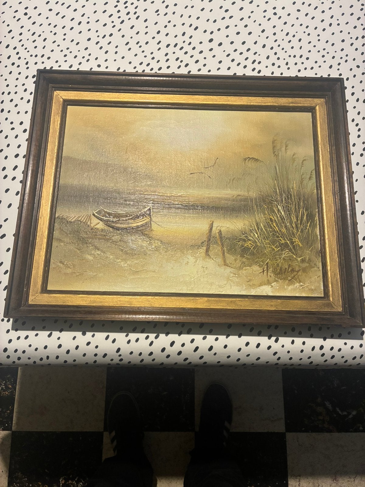 Prachtig Vintage Olieverfschilderij – H. Gailey, Ophalen, Vintage