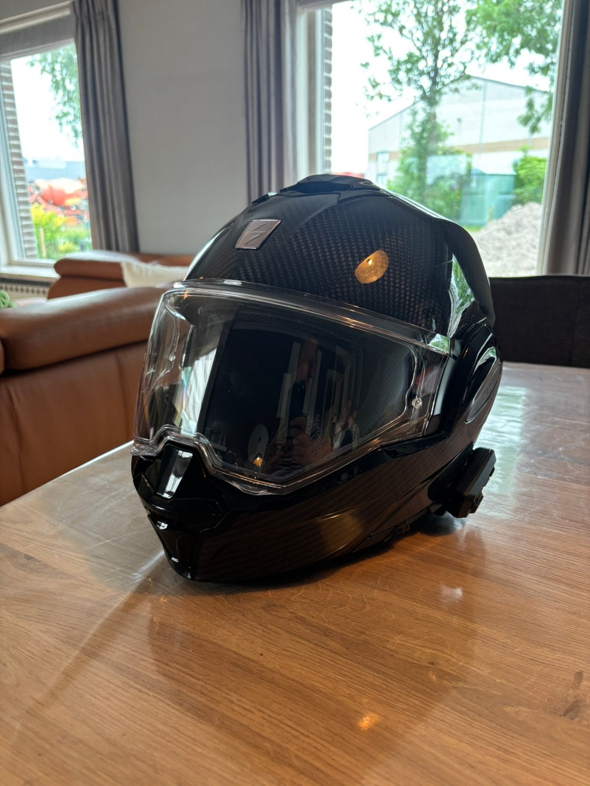 Helm exo tech carbon/ cardo intercom, Motoren, Ophalen, XL