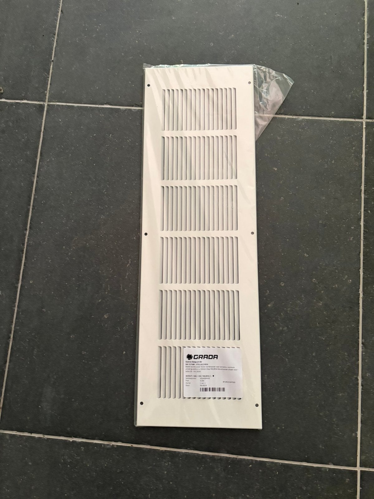 Grada stalen ventilatierooster / wandrooster 600 x 150 mm, Ophalen of Verzenden, Nieuw
