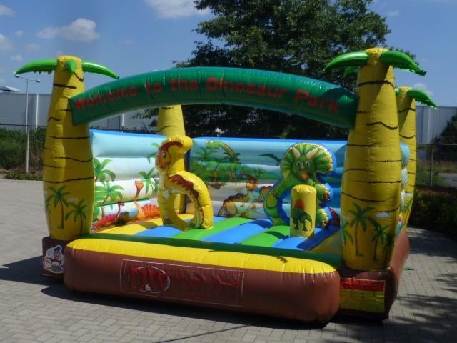 Springkasteel Dino ACTIE 2 dagen voor prijs 1 dag!, Ophalen, Zo goed als nieuw