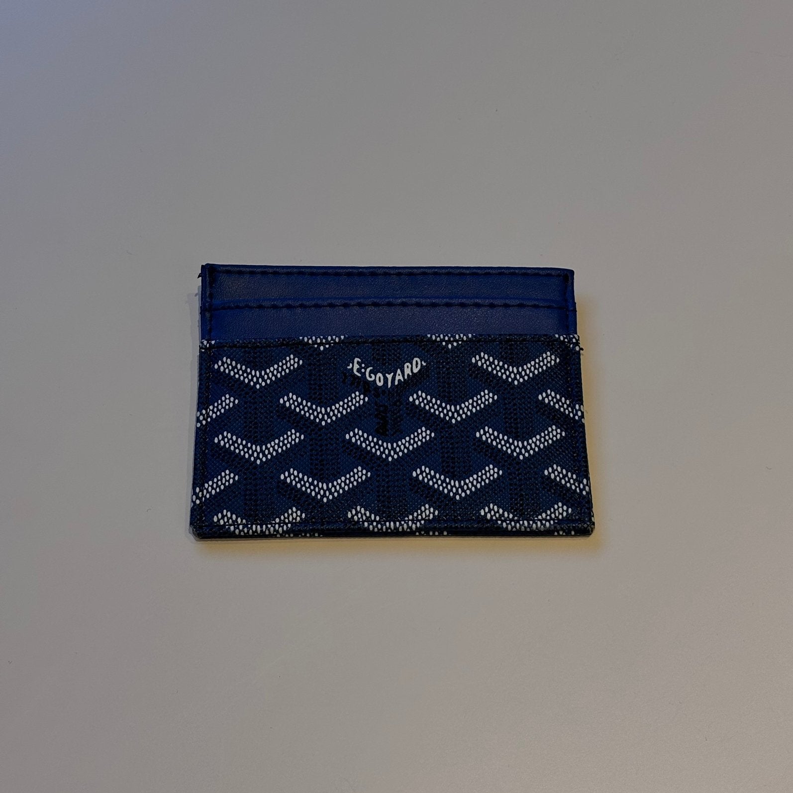 Goyard Saint-Sulpice kaarthouder in blauw Goyardine canvas, Handtassen en Accessoires, Ophalen, Zo goed als nieuw, Blauw, Leder