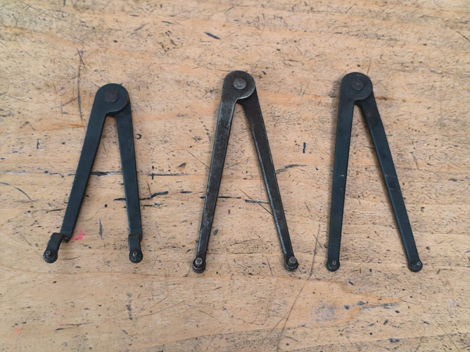 3 x clé à ergots réglable., Antiquités & Art, Antiquités | Outils & Instruments, Enlèvement ou Envoi