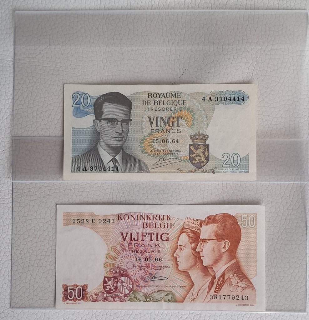 20 & 50 frank - Unc, Verzenden, Setje