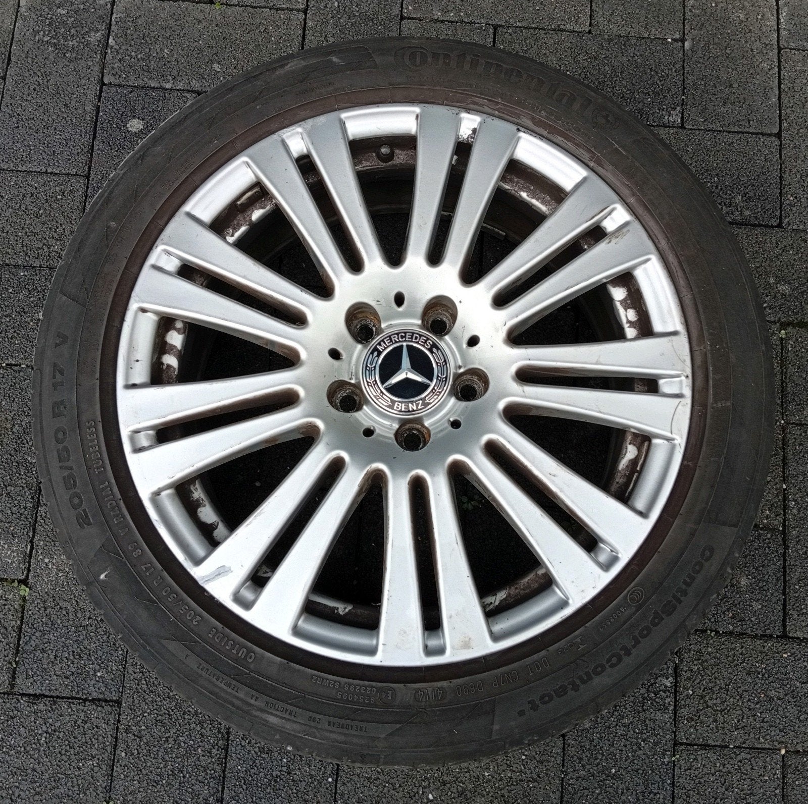 Reservewiel Mercedes CLA C-klasse 17inch 5 X 112, Gebruikt, Banden en Velgen, 17 inch, Personenwagen