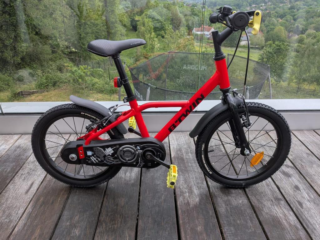 B'TWIN Racing Boy 16 inch kinderfiets — (Ittre-Namur), Ophalen, Velgrem, BTwin Décathlon, 16 inch