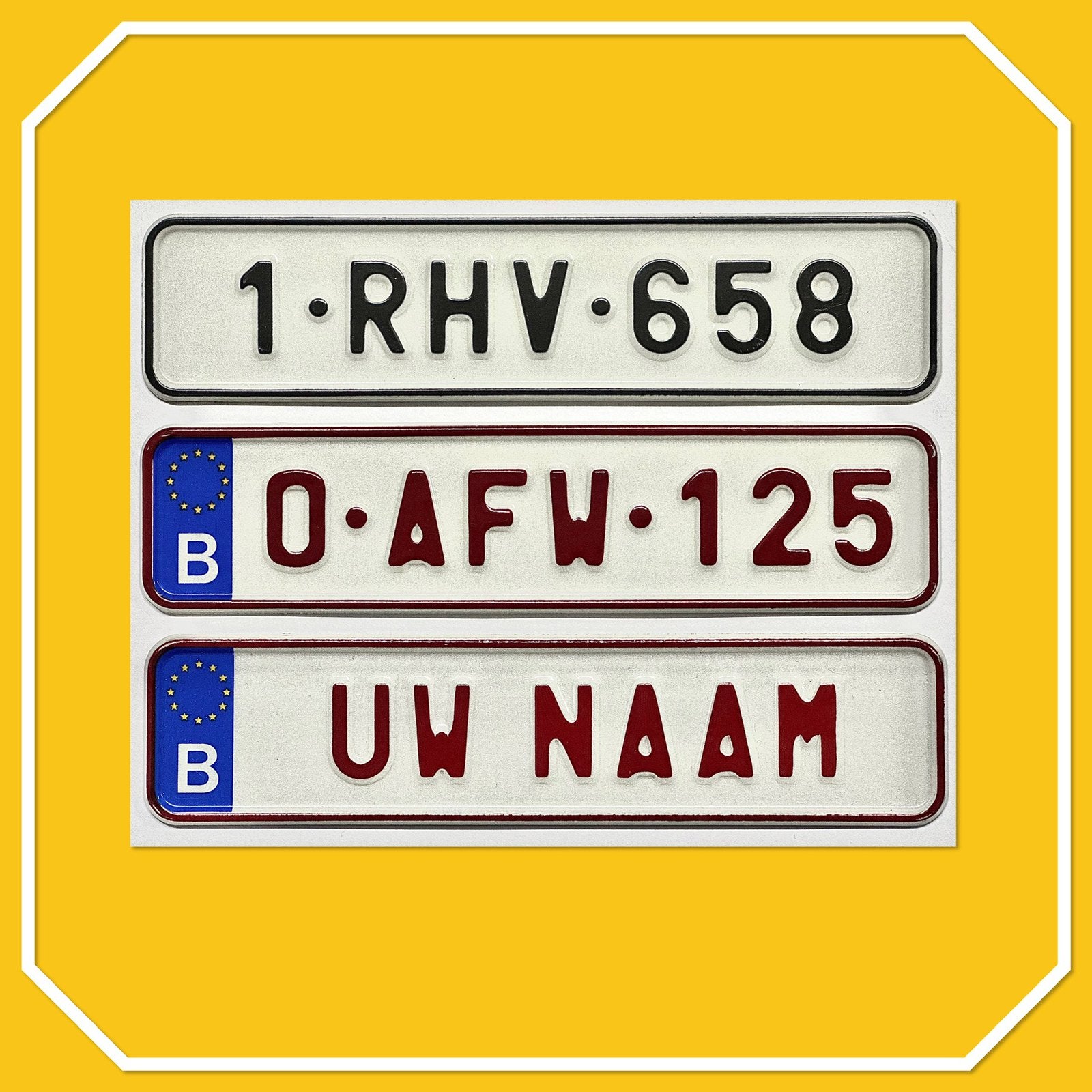 Plaque immatriculation 17x4cm, Enlèvement ou Envoi, ., ., .
