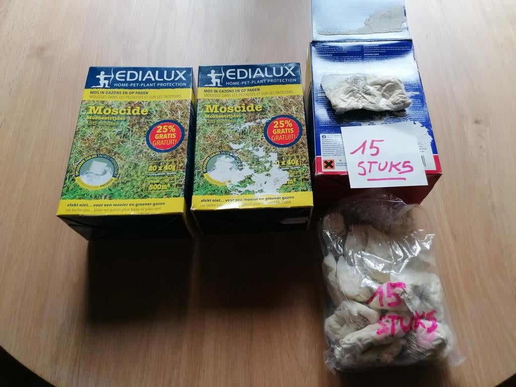 Edialux voor mos in gazons en op paden, Ophalen