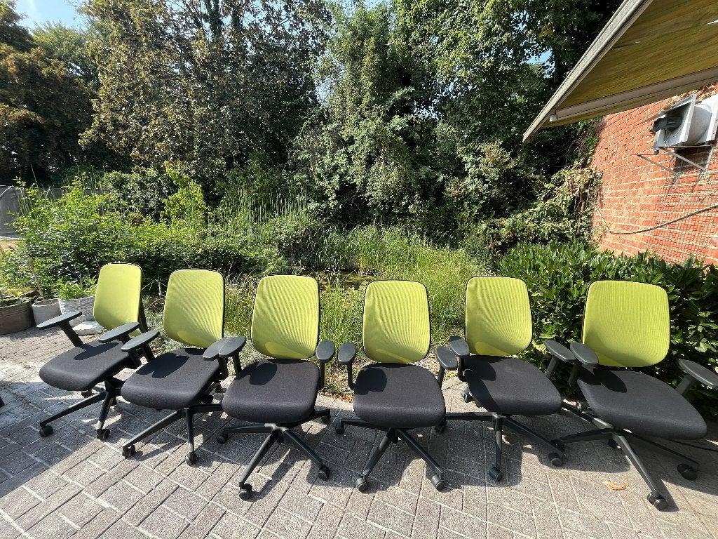 chaise de bureau giroflex 353- avec dossier en maille tissée, Enlèvement, Utilisé, Noir, Chaise de bureau