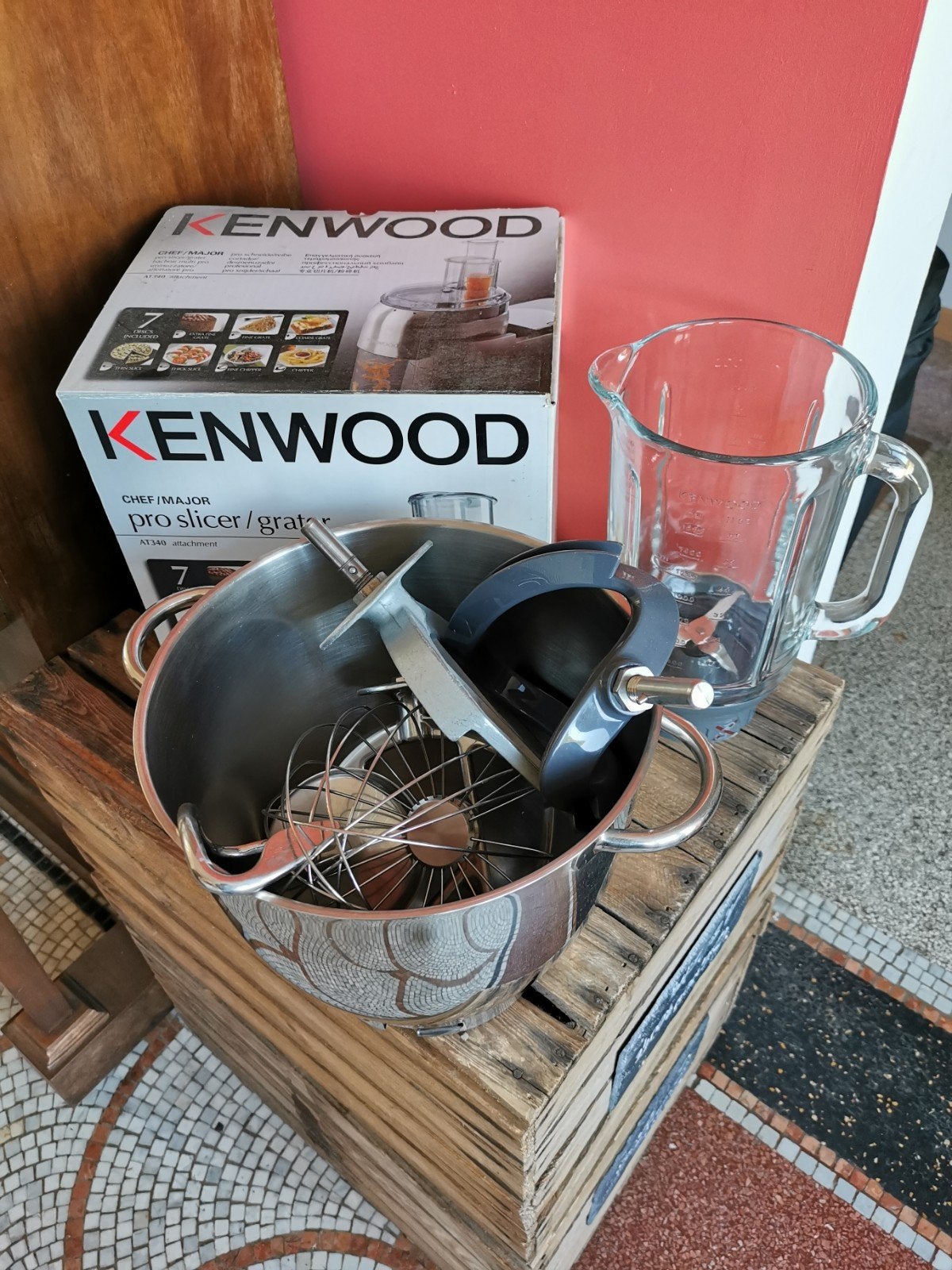 Kenwood accessoires, Elektronische apparatuur, Keukenmixers, 1 tot 2 liter, Ophalen, Zo goed als nieuw